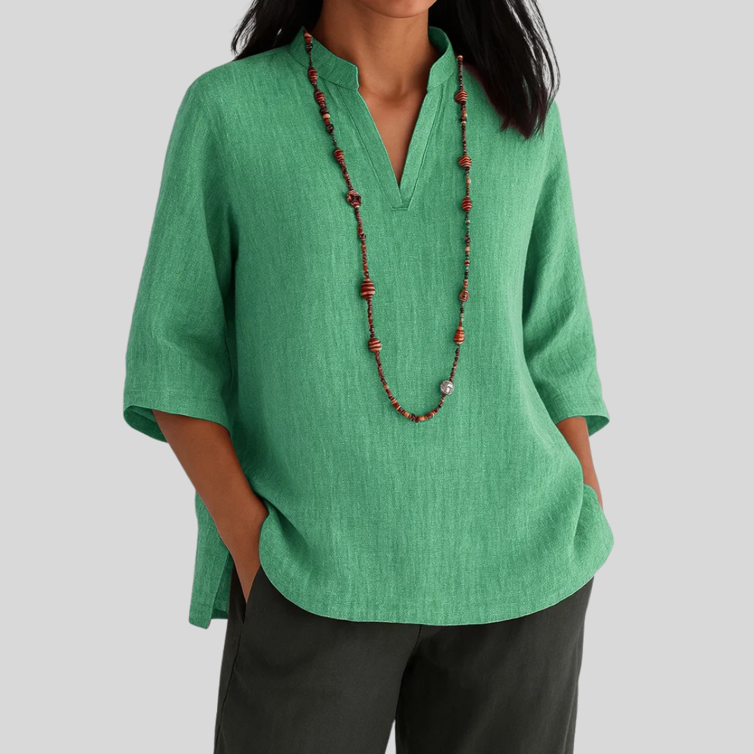 Bernice – Comfortabele blouse met V-hals