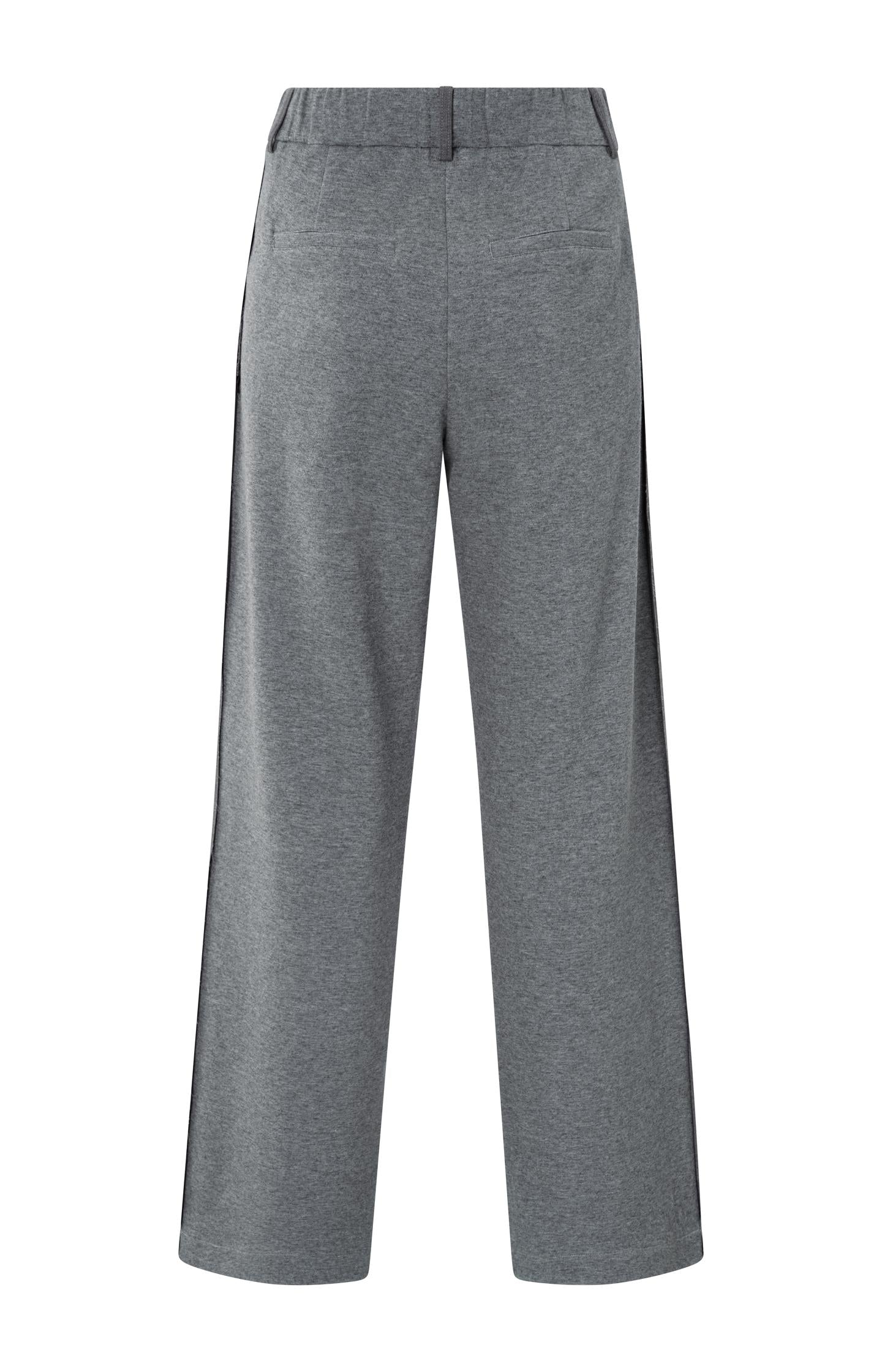 Wide leg broek met jersey achterkant