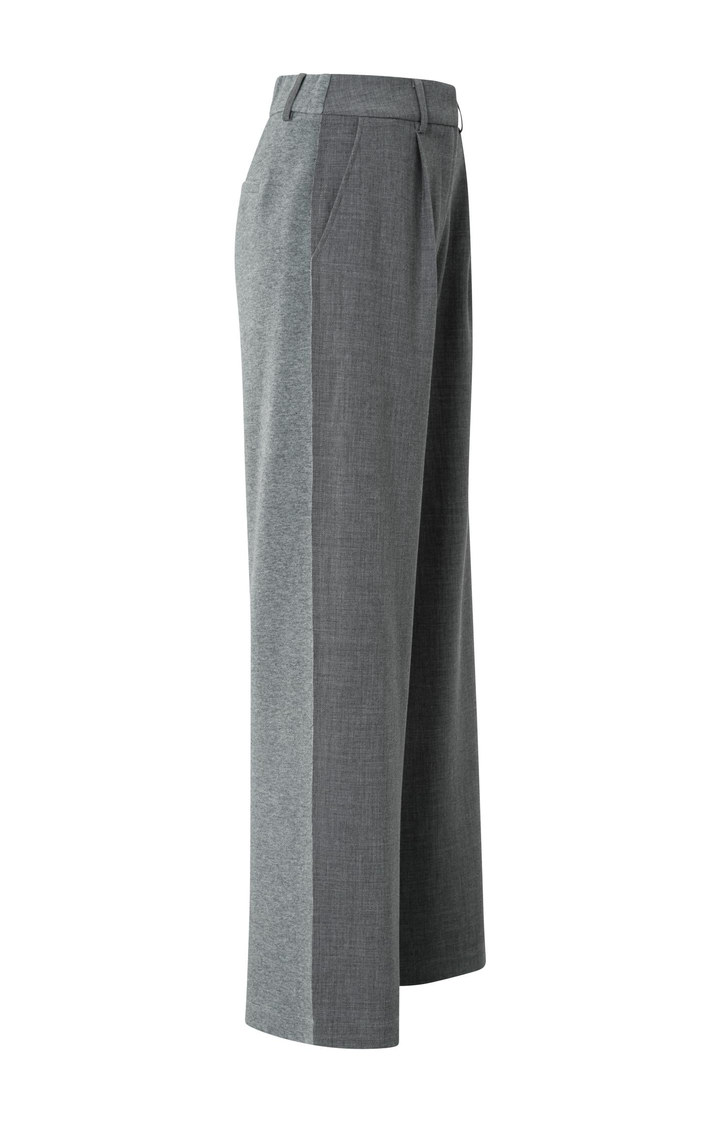 Wide leg broek met jersey achterkant