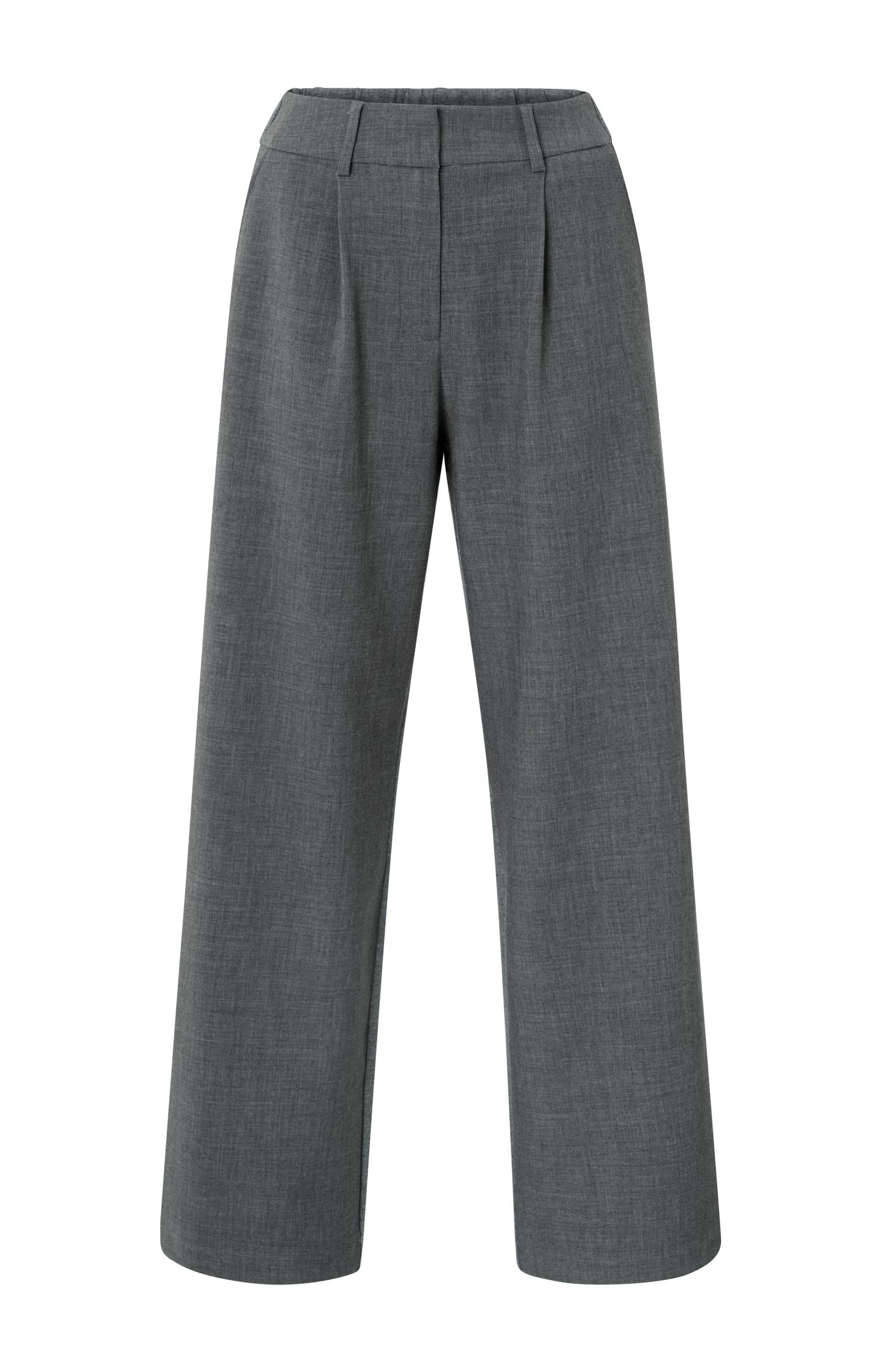 Wide leg broek met jersey achterkant