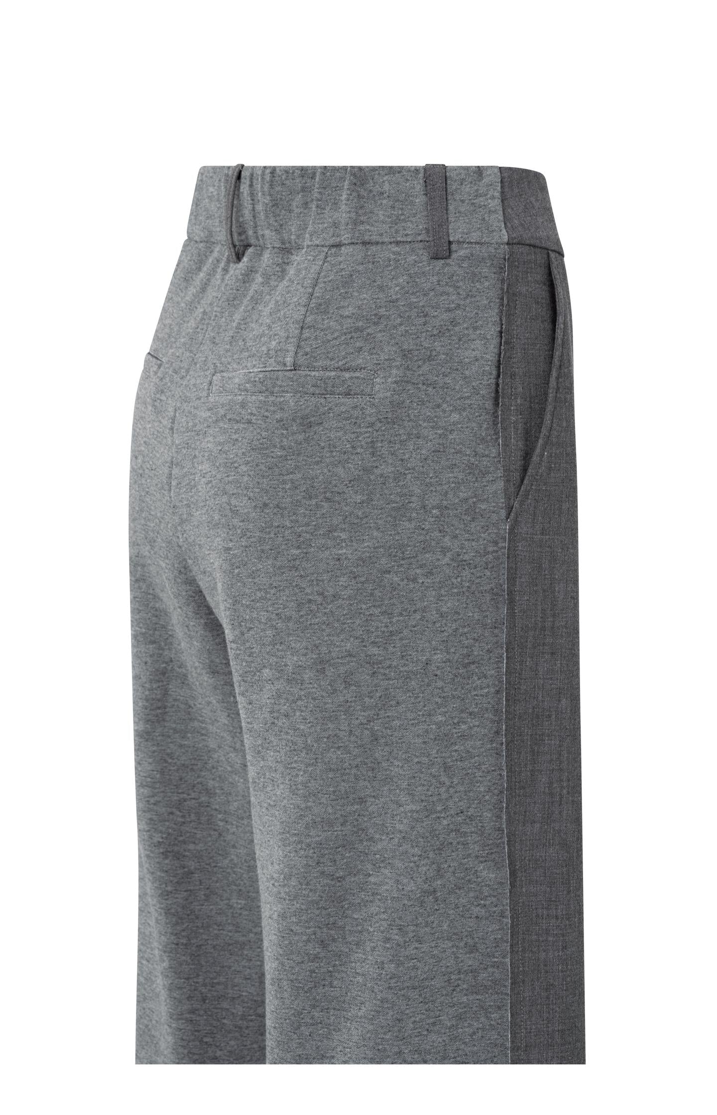 Wide leg broek met jersey achterkant